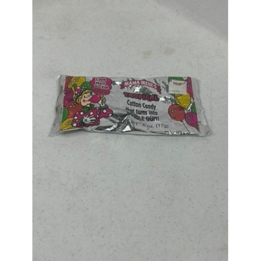Vintage Mama Irene's Tropical Cotton Candy Turns Into Bubble Gum Sealed 0.6oz